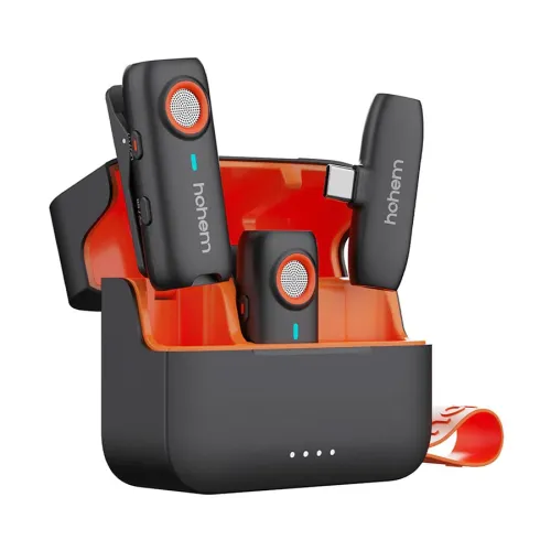 Hohem MIC-01 Wireless Microphone (2TX + 1RX with Charging Case) for Android